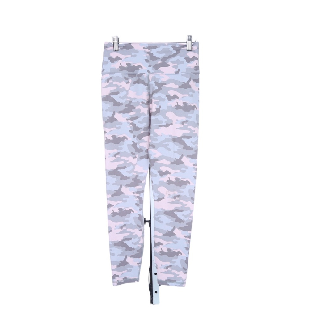 Powerhold Pink and Gray Allover Camo Performance Stretch Workout Yoga Pants S